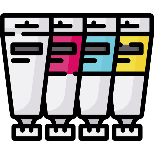 Acrylics paint painting art and design icon