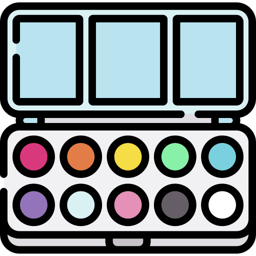 Watercolors box art watercolors icon