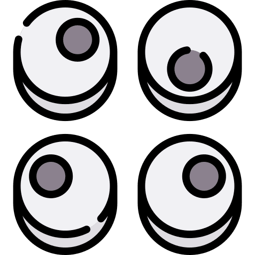 Googly eyes hobbies and free time decoration kids icon