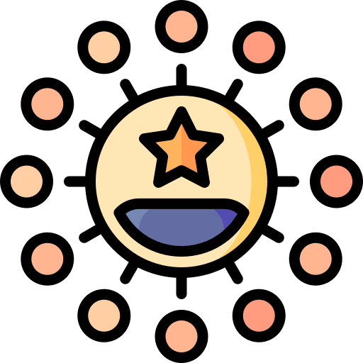 Connection popular network star icon