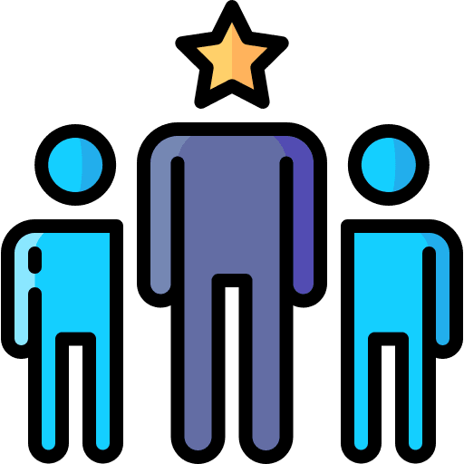 Leadership star people rating icon