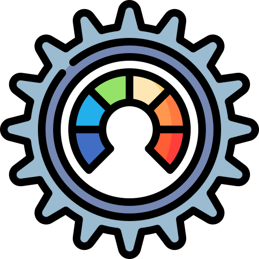 Performance measure attitude speedometer icon