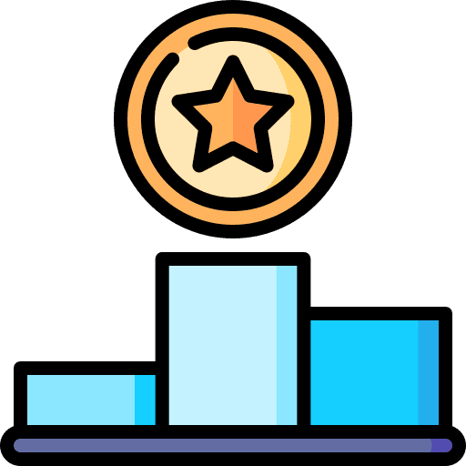 Podium award recognition star icon