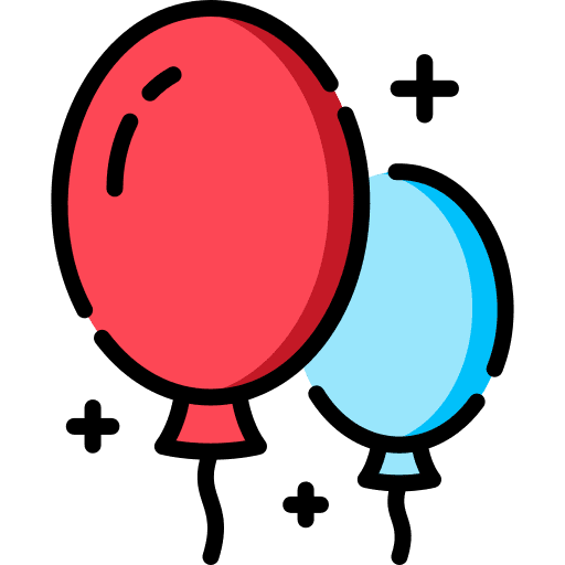 Balloon new year party celebration icon