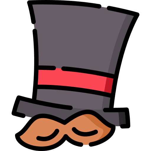 Costume carnival party moustache icon