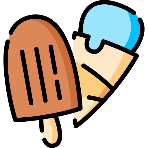 Ice cream flavors sweet cone icon