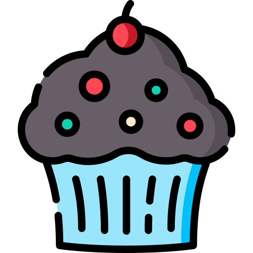 Cupcake food and restaurant muffin bakery icon