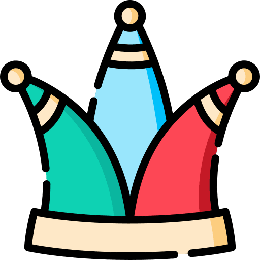 Jester hat carnival festival clown hat icon