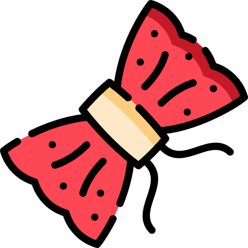 Bow tie stripes garment bow tie icon