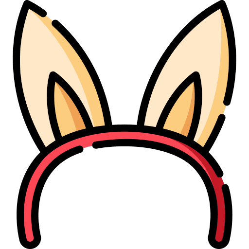 Bunny holidays birthday and party ears icon