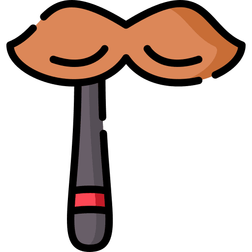Moustache facial hair costume party icon