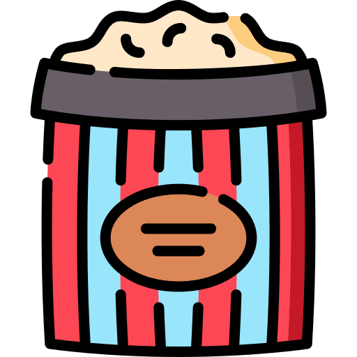 Popcorn cinema movies food icon