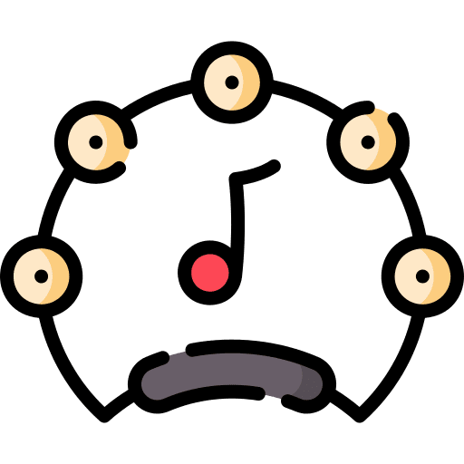 Tambourine percussion instrument music and multimedia music icon