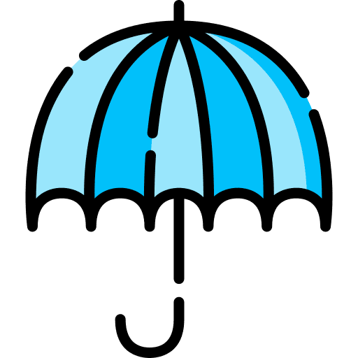 Umbrella umbrella protection rainy icon