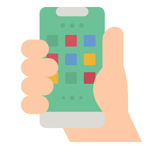 Application mobile hand application icon