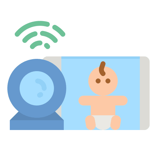 Cctv camera baby kid icon