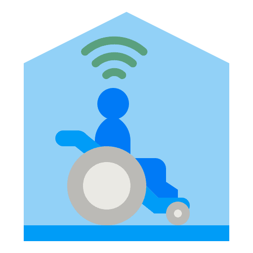 Disabled person diversity accessibility healthcare and medical icon