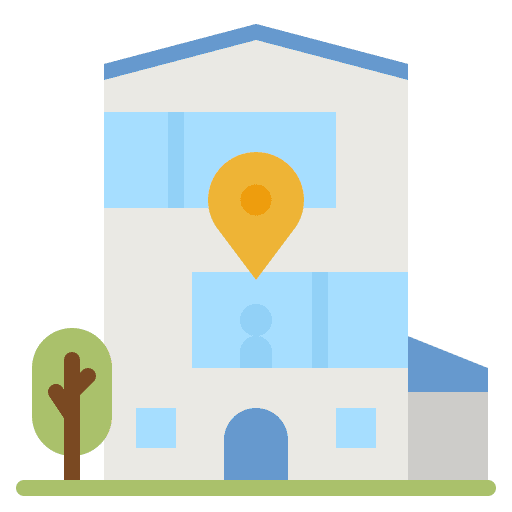 Position architecture and city building pin holder icon