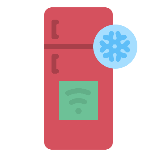 Smart fridge refrigerator smart home food and restaurant icon