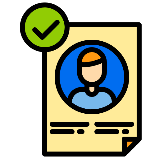 Hire curriculum vitae resume accept icon
