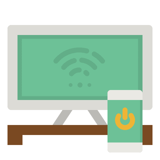 Smart tv video internet of things technology icon