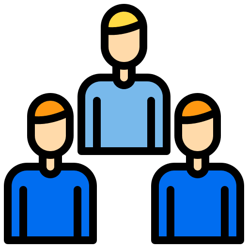 Team business and finance team personnel icon