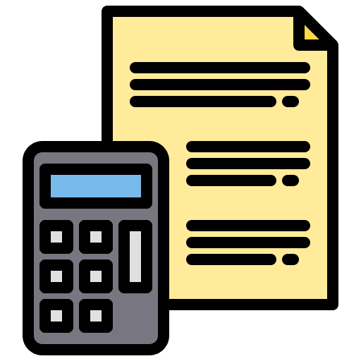 Calculator report budget accounting icon