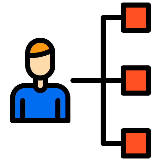 Project management hierarchy user people icon