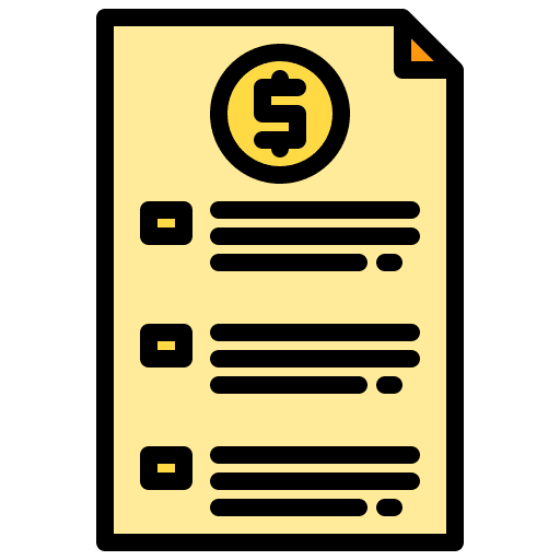 Bill budget bill business and finance icon