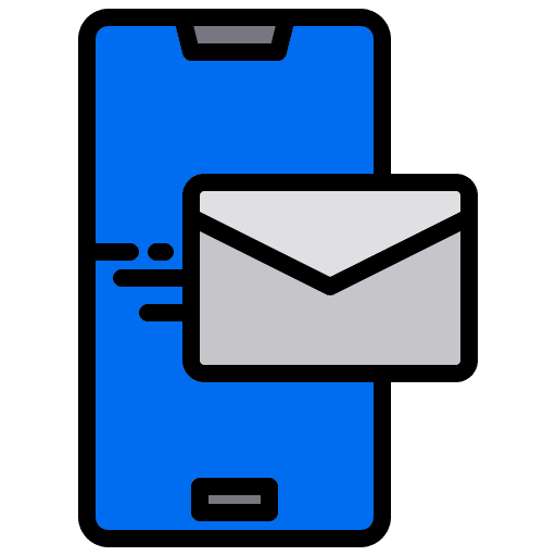 Send mail email mobile phone message icon