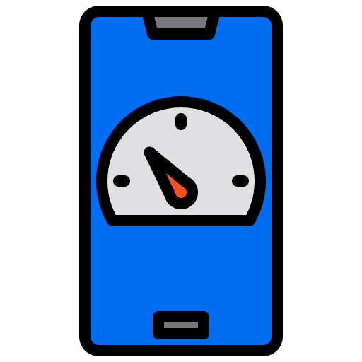 Speed test smartphone project management page speed icon