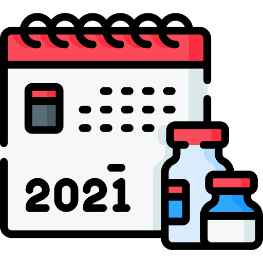 Calendar schedule 2021 time and date icon
