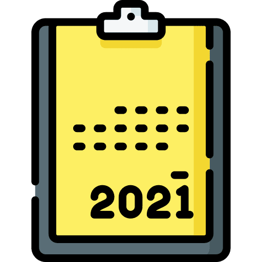 Calendar schedule planning 2021 icon