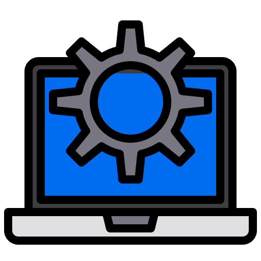 Development configuration laptop testing icon