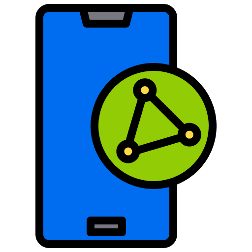 Share smartphone phone social network icon