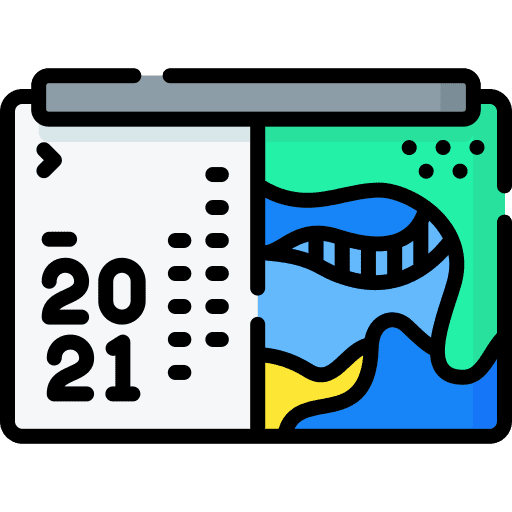 Calendar 2021 administration schedule icon