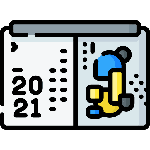 Calendar organization calendar 2021 icon