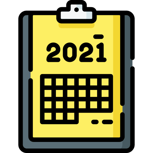 Calendar organization 2021 planning icon