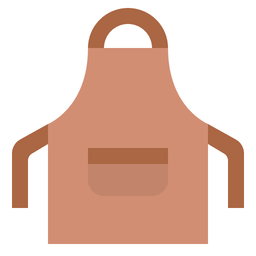 Apron food and restaurant kitchen tool cooking equipment icon
