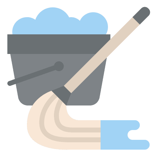 Cleaning mop kitchen cleaning cooking equipment icon