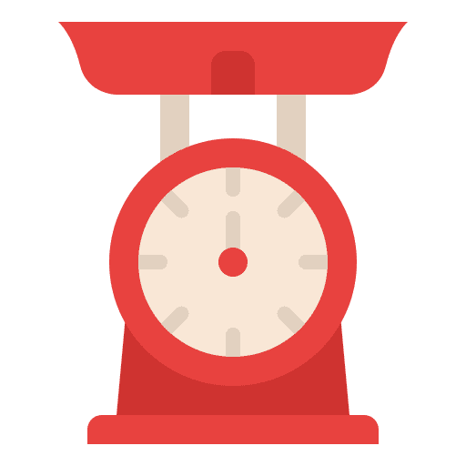 Scale scale food and restaurant kitchen tool icon