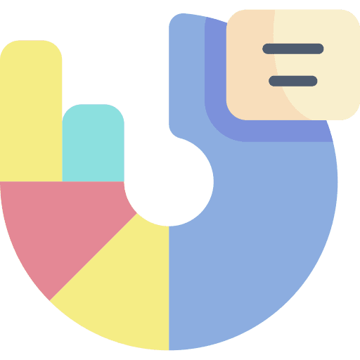 Data pie chart analysis statistics icon