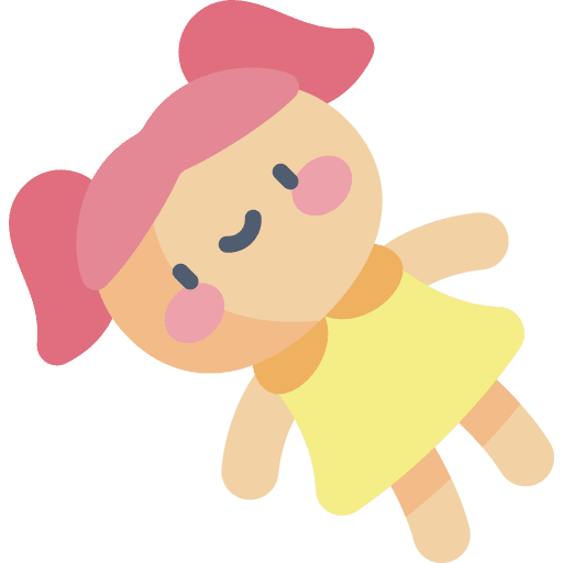 Doll childhood doll toy icon