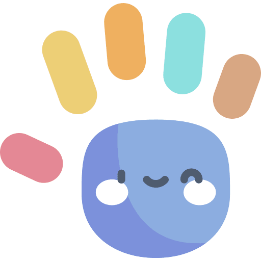 Hand print hand print kid and baby kindergarten icon