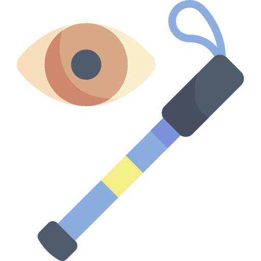 Blindness healthcare and medical eye disability icon