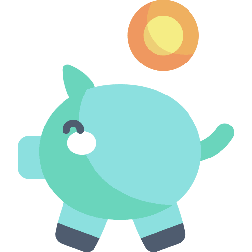 Donation fund charity piggy bank icon