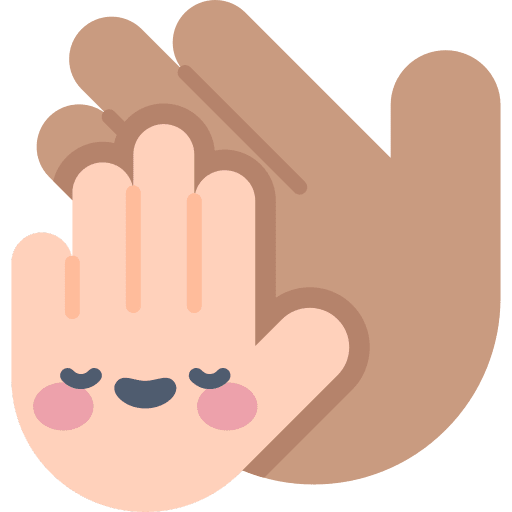 Hands social care solidarity parenthood icon