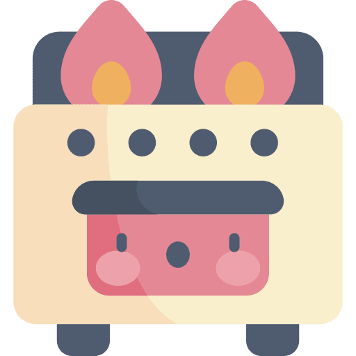 Stove fire burner food and restaurant icon