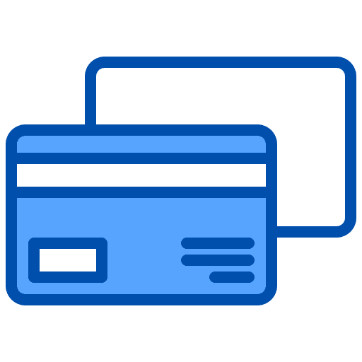 Credit card debit card pay cards icon
