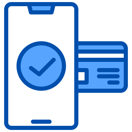 Credit card smartphone credit card online payment icon